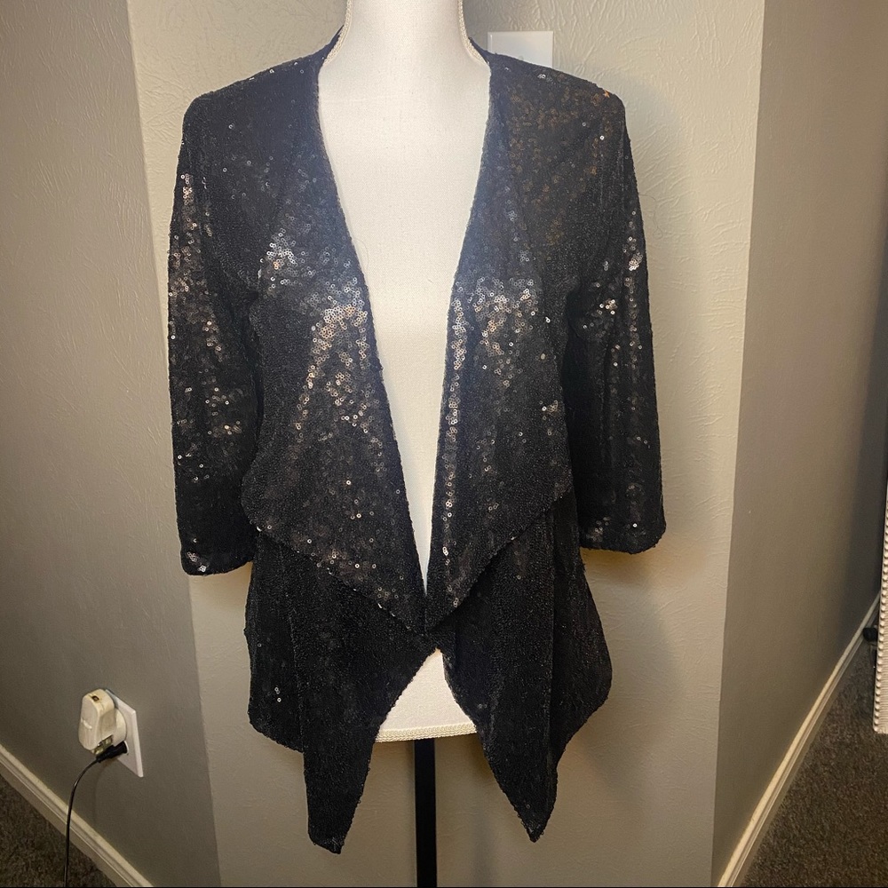 Black sequence Saks fifth avenue jacket